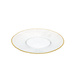 Farfurie plată din sticlă cu margine aurie DATURA, 32 cm