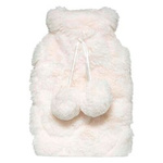 Husă de pluș cu pompoane pentru sticla de apa