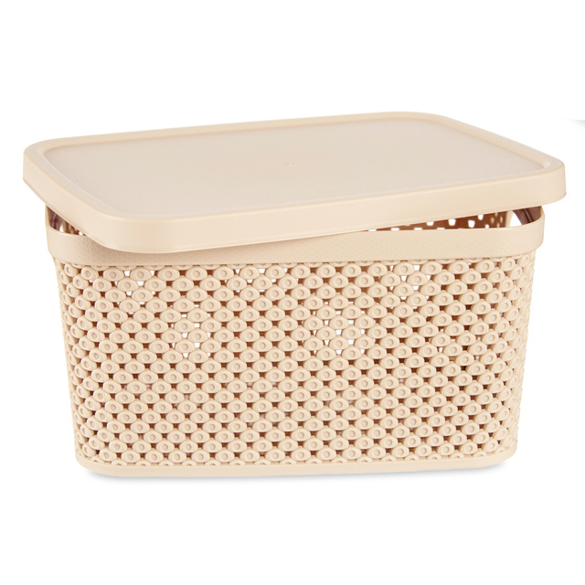 Cos din plastic cu capac, organizator, 3,5 l