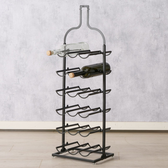 Suport metalic pentru vin în formă de sticlă BOTELLA, înălțime 91 cm