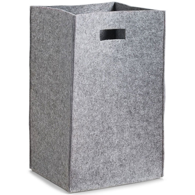 Cos pentru rufe/cumparaturi, Zeller,  35 x 30 x 55 cm, Material textil, Gri