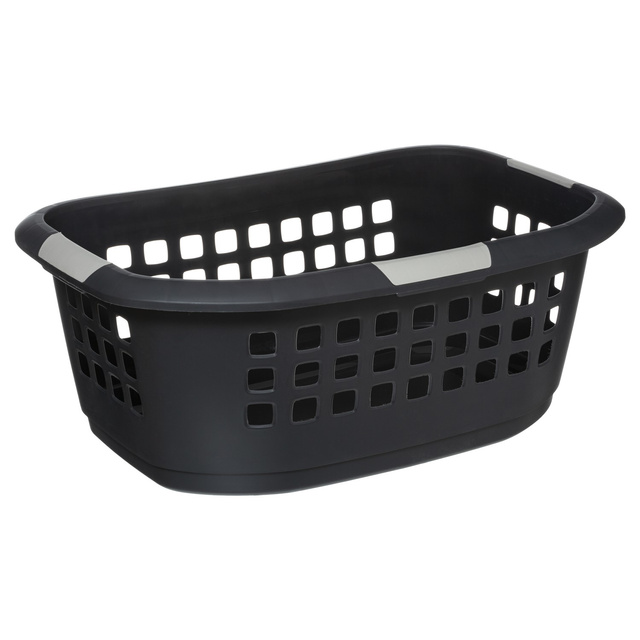 Coș de rufe din plastic, negru, 51 l