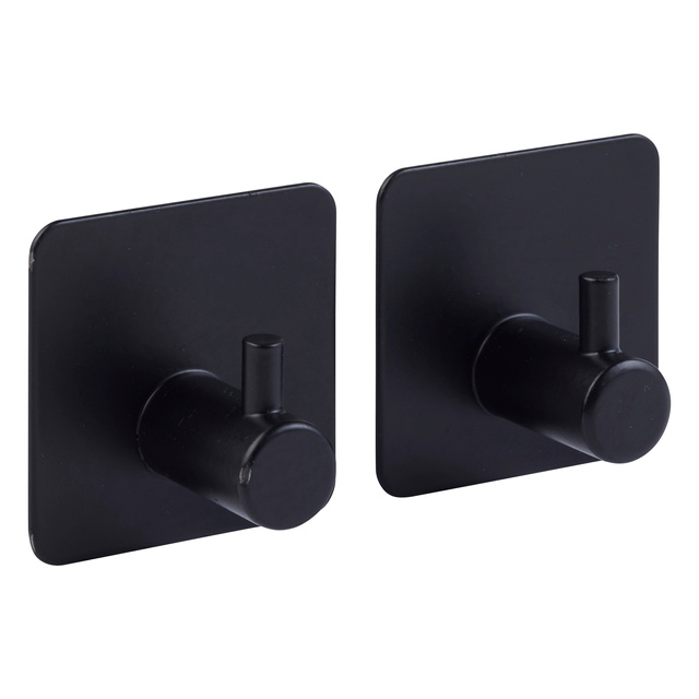 Set de 2 cârlige autoadezive STIKY, oțel inoxidabil