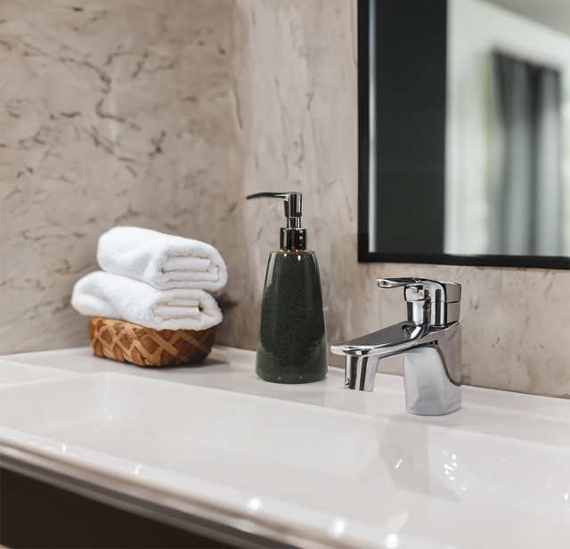 Distribuitor de săpun GREEN HARMONY, Ø 9 cm, ceramică