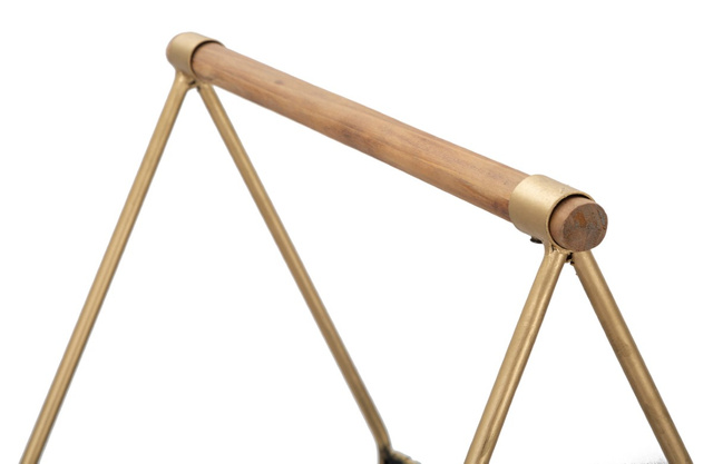 Suport reviste metalic FASHION, cu maner din lemn