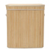 Coș de rufe din bambus, cu două compartimente, 100 l