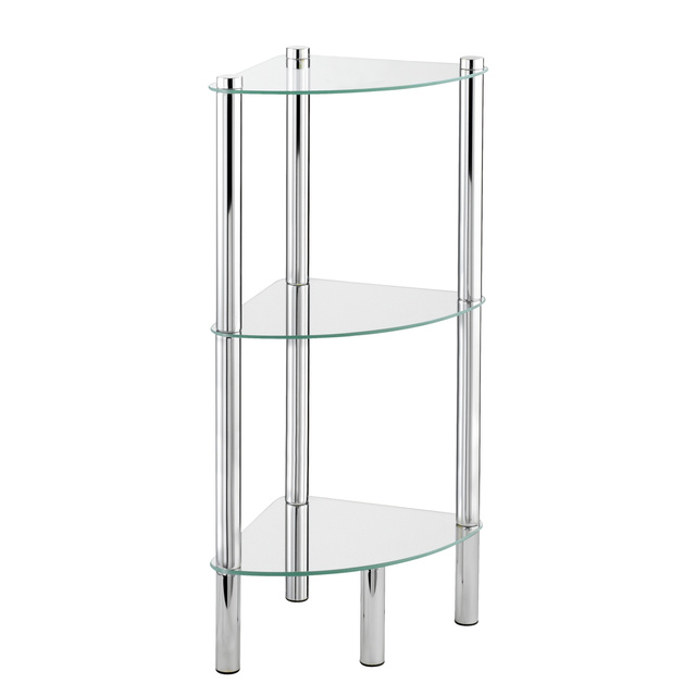 Raft pentru colț de baie YEGO WENKO, 3 rafturi practice, ușor de instalat