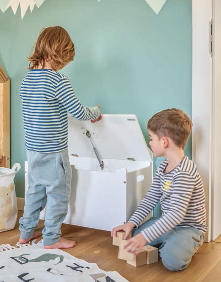 Lada pentru jucarii, din lemn CLOUD, 60 cm