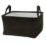 Coș de depozitare cu mânere, din poliester, 40 x 29 x 22 cm