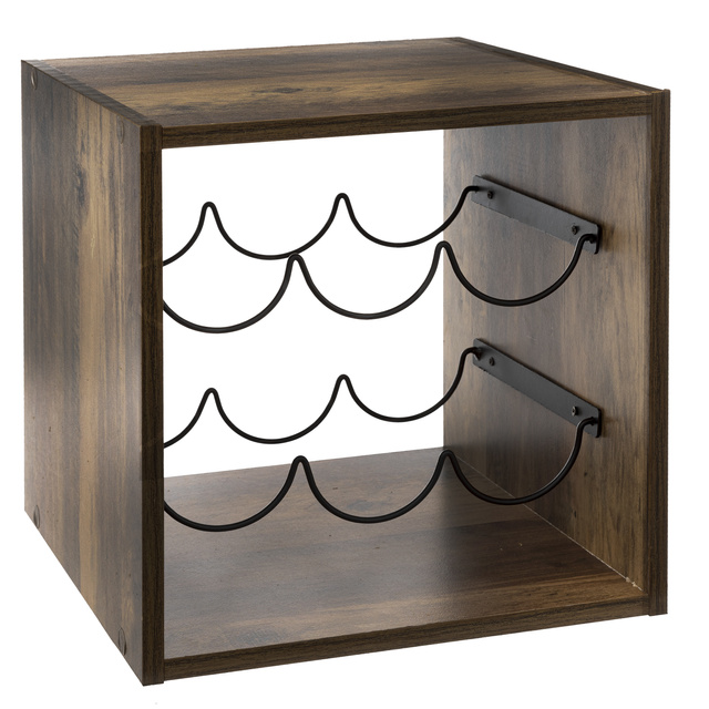 Raft pentru vin INDUS, 6 sticle, 31 x 31 cm