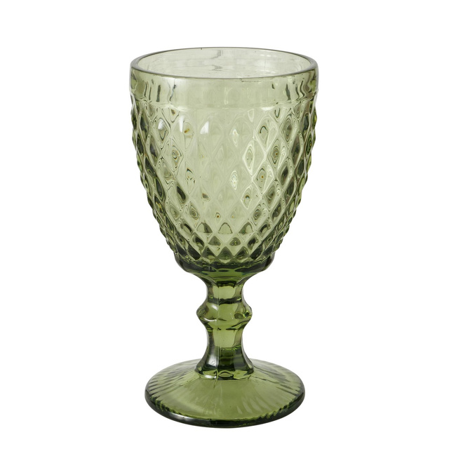 Potir cu decor, verde, AURORA, 300 ml