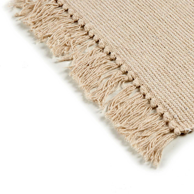 Covor cu franjuri, 100% bumbac, 180 x 120 cm