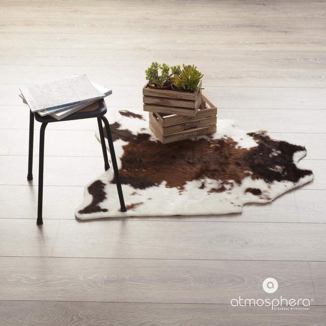 Covor decorativ dormitor, living cu motiv piele de vacă, 94 x 100 cm