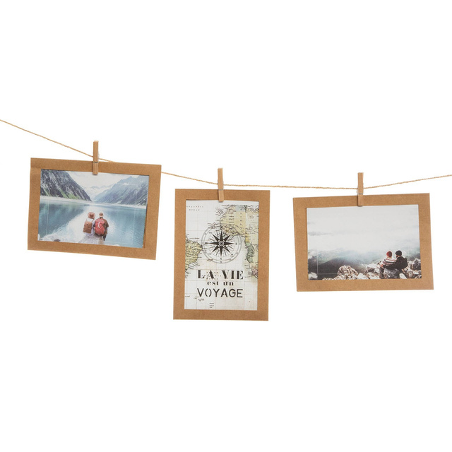 Rame foto 10x15cm, snur cu cleme