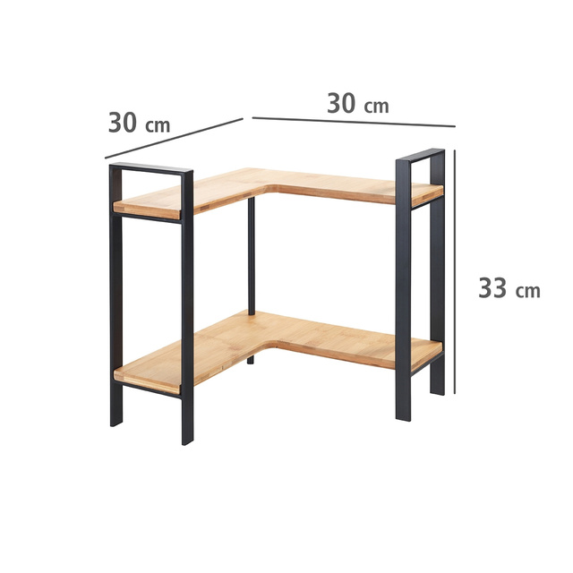 Raft bucatarie de colt LOU, 2 niveluri, 30 x 33 x 30 cm, WENKO