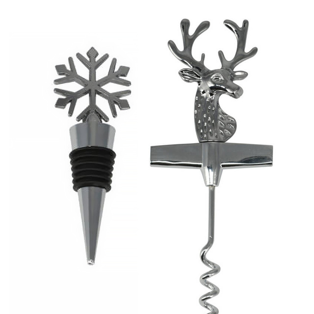 Set de vin de sărbătoare, tirbușon și dop