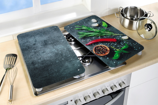 Set 2 plite de protectie pentru aragaz ROSEMARY