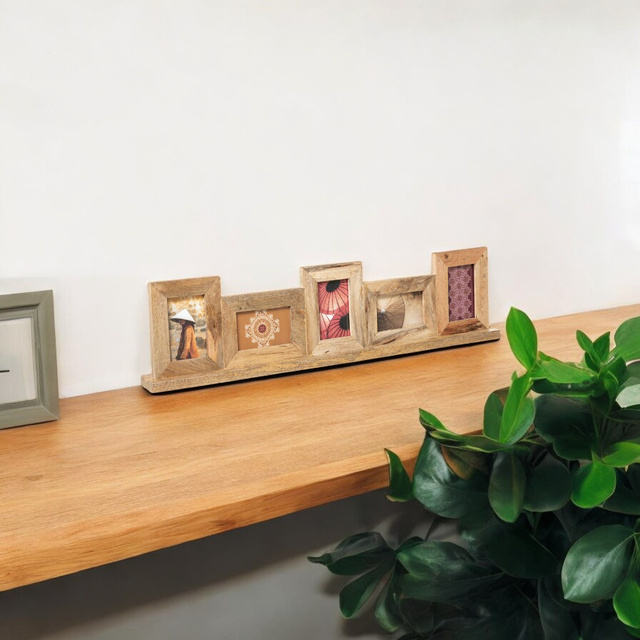 Rama foto multipla de masa, pentru 5 fotografii