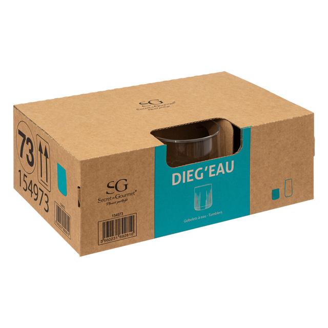 Pahare scurte Dieg'eau, 6 buc. × 310 ml