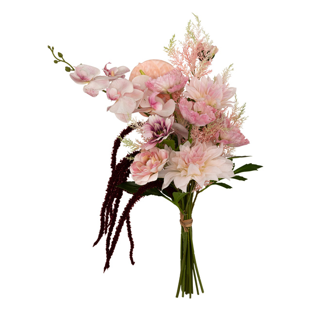 Buchet de flori artificiale WILD ROMANCE, roz, 60 cm