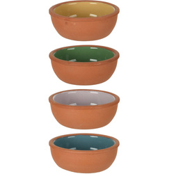 Vas de copt, teracota, colorat, 150 ml, 4 bucati
