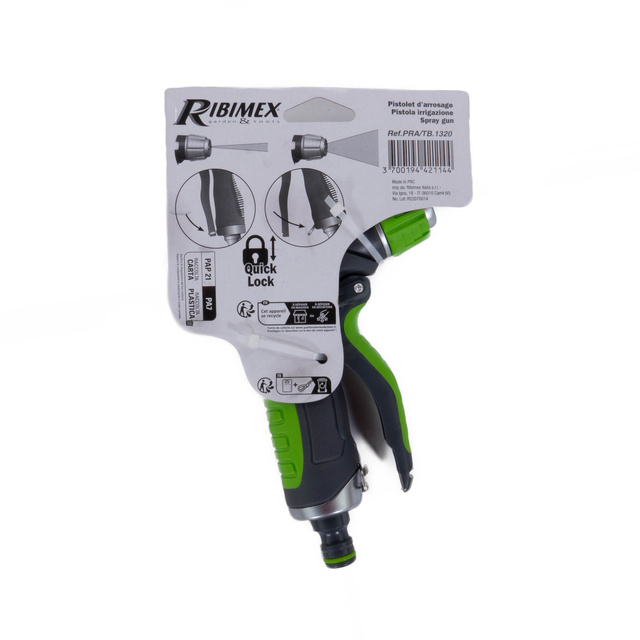 Capat pistol pentru furtun de grădină RIBIMEX, functie reglare jet