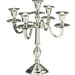 Candelabru cu cinci brațe, argintiu, 30 cm, model 1