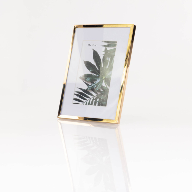 Ramă metalică pentru fotografie, passe-partout, 20,8 x 15,5 x 1 cm