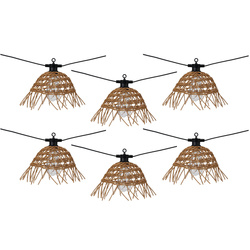 Ghirlanda de iluminat din ratan, 6 lumini