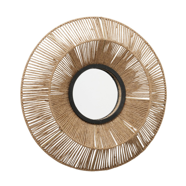 Oglinda decorativa in rama de iuta ZAIKA, Ø 50 cm