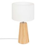 Lampă de noptieră ADONA cu picior din lemn, înălțime 53 cm