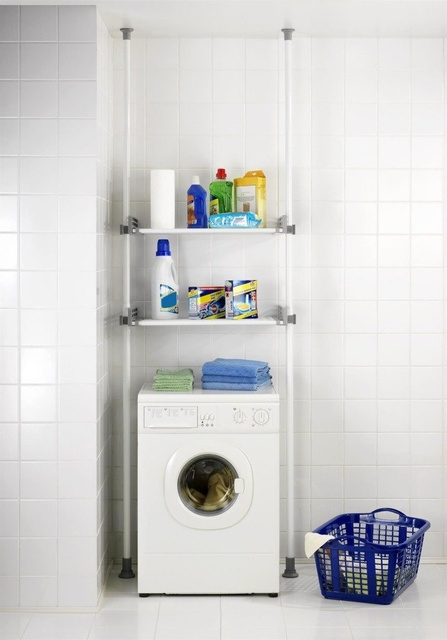 Raft telescopic de bucătărie și baie, HERKULES Rafturi duble pentru dulap, 2 nivele, WENKO