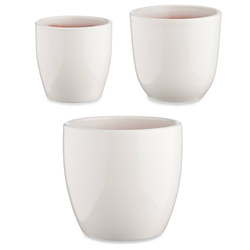 Set ghivece rotunde din ceramica, baza conica, 3 bucati