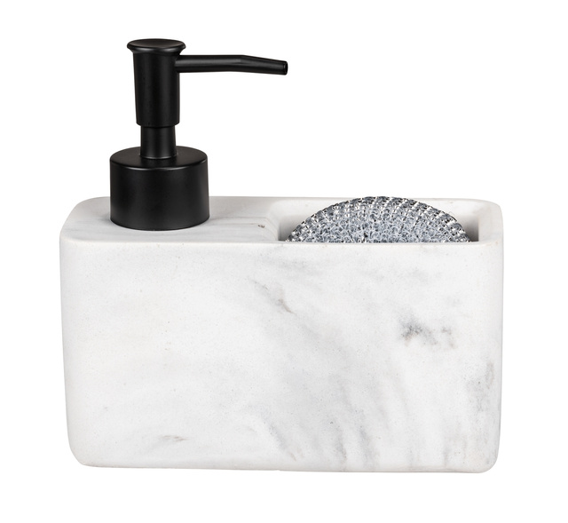 Dispenser detergent de vase RESA z cu spatiu pentru burete, WENKO