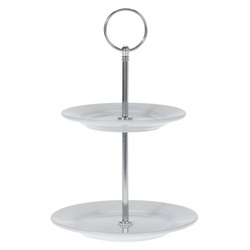 Platou din porțelan cu două niveluri