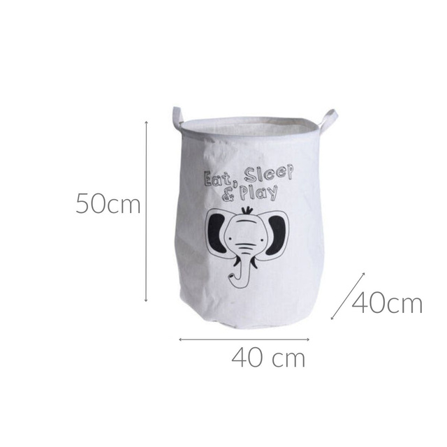 Cos pentru jucarii SAHARI, cu doua manere, Ø 40 cm