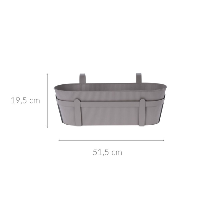 Jardiniere metalice pentru balcon, 51,5 x 19,5 x 17 cm