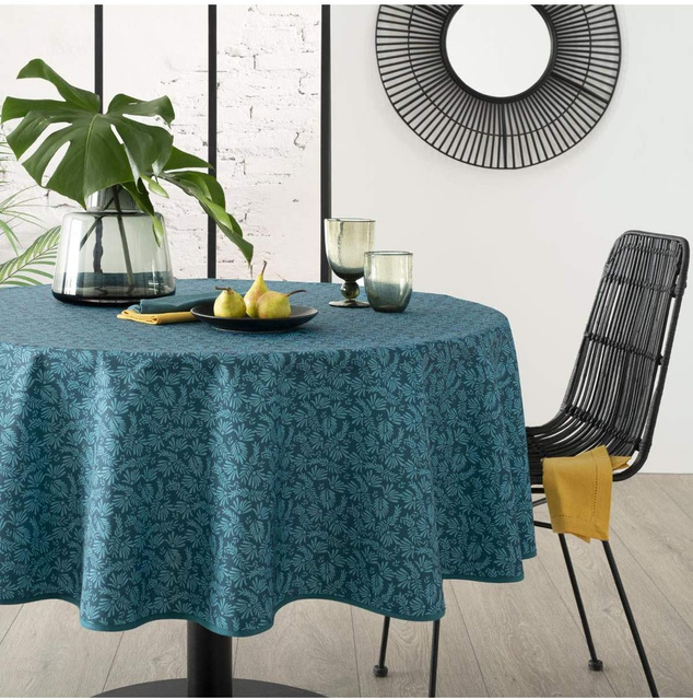 Fata de masă rotundă, Ø 180 cm, cu imprimeu