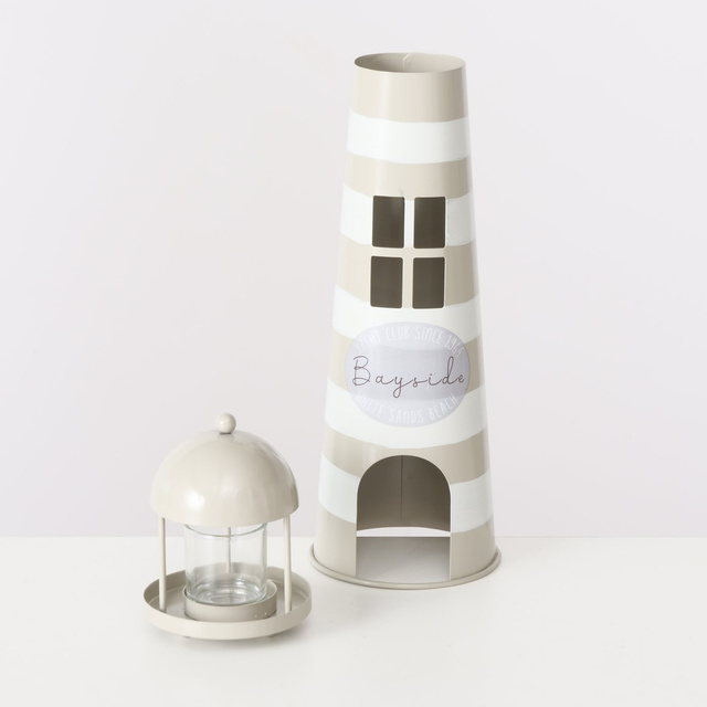 Un set de decoratiuni metalice in forma de faruri SANDS, inaltime 40-57 cm