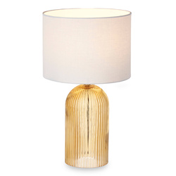 Lampa de masa cu baza din sticla canelata, LINES, Ø 25 cm