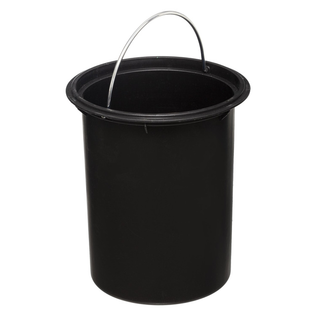 Coș de gunoi pentru baie cu capac din bambus MODERN, albastru, 3 l