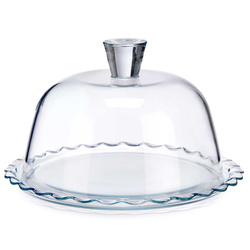 Suport pentru prăjituri LARA, din sticlă, Ø 26,4 cm