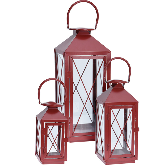 Set de felinare metalice, 3 buc.