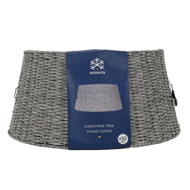 Husă pentru suportul de brad, 50 x 25 cm, imitație de ratan