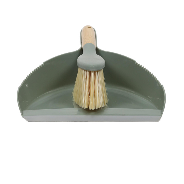 Mătură și recipient de praf din bambus 