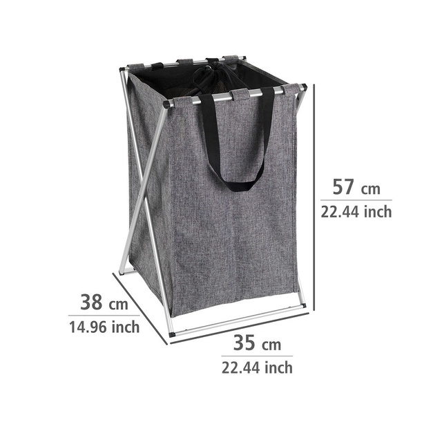 Cos de rufe pliabil, Gri, 52 L, Wenko