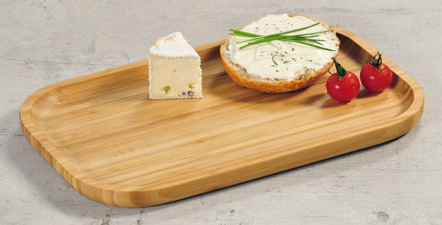 Platou servire Kesper, lemn de bambus, 30.5 x 20 x 2 cm