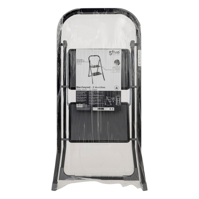 Scară metalică cu 2 trepte, 55 × 81 cm