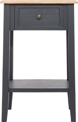 Noptiera HIVER, comoda din lemn pentru dormitor cu sertar si raft