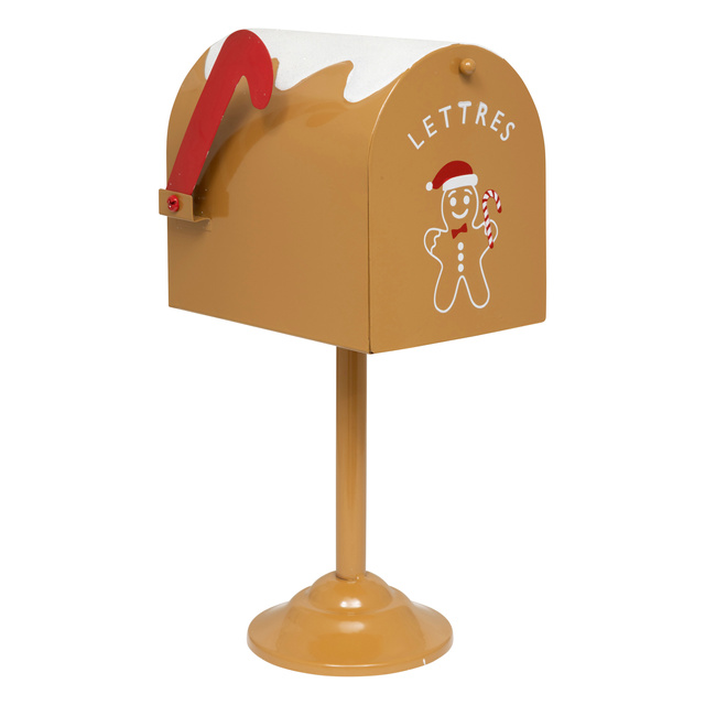 Cutie metalică pentru scrisori către Moș Crăciun, pe stâlp, 32 cm